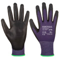 12 Paar Portwest PU Touchscreen Handschoen (Paars)