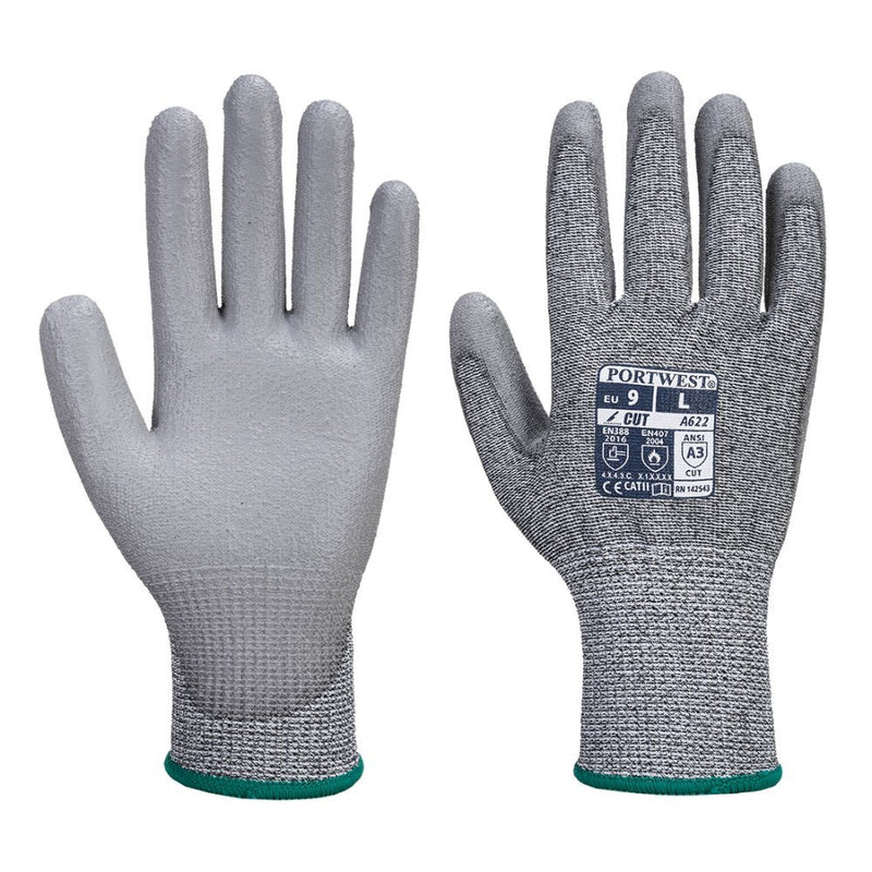 12 Paar Portwest Snijbestendige PU Palmhandschoen Cut C A622