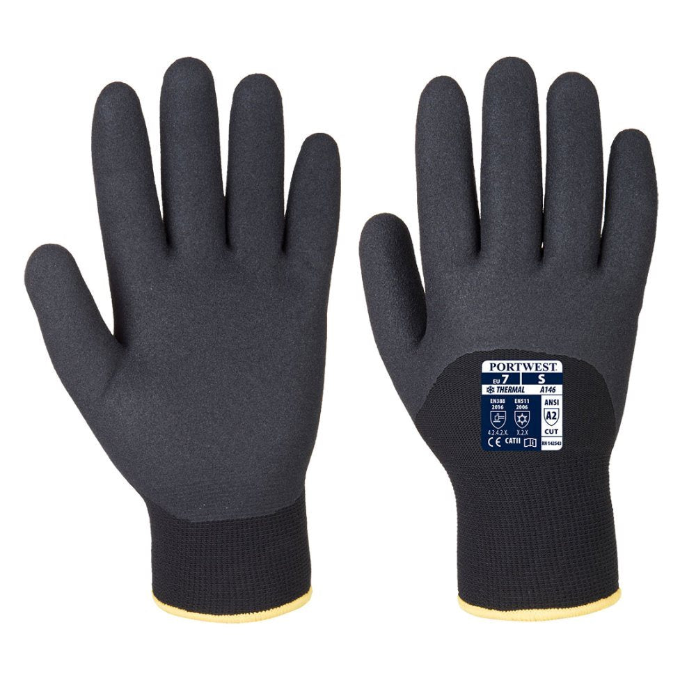 12 Paar Portwest Arctic Winterhandschoen Niltrilfoam A146