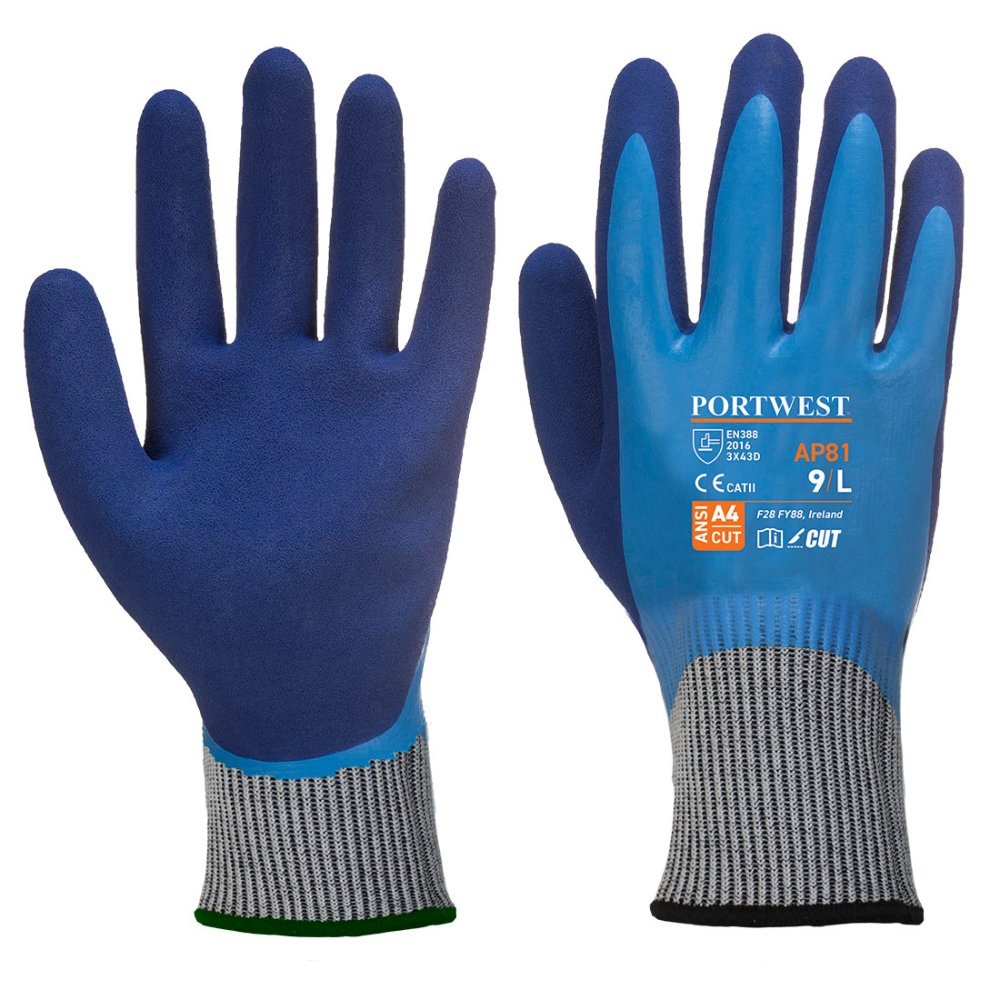 12 Paar Portwest Vloeistofdichte Cut D Handschoen AP81