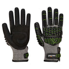 12 Paar Portwest VHR15 Nitril Schuim Impact Handschoen Cut F A755