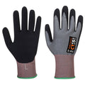 12 Paar Portwest Foam Nitril Cut E Handschoen (Grijs/Zwart)