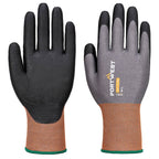 12 Paar Portwest C21 Nitril Handschoen Cut C (Grijs/Zwart)