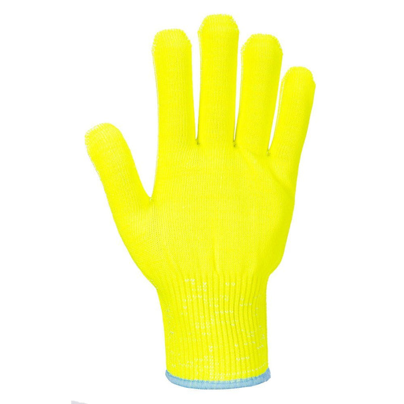 12 Paar Portwest Voering Handschoen Foodsafe Cut 5/D (Geel)