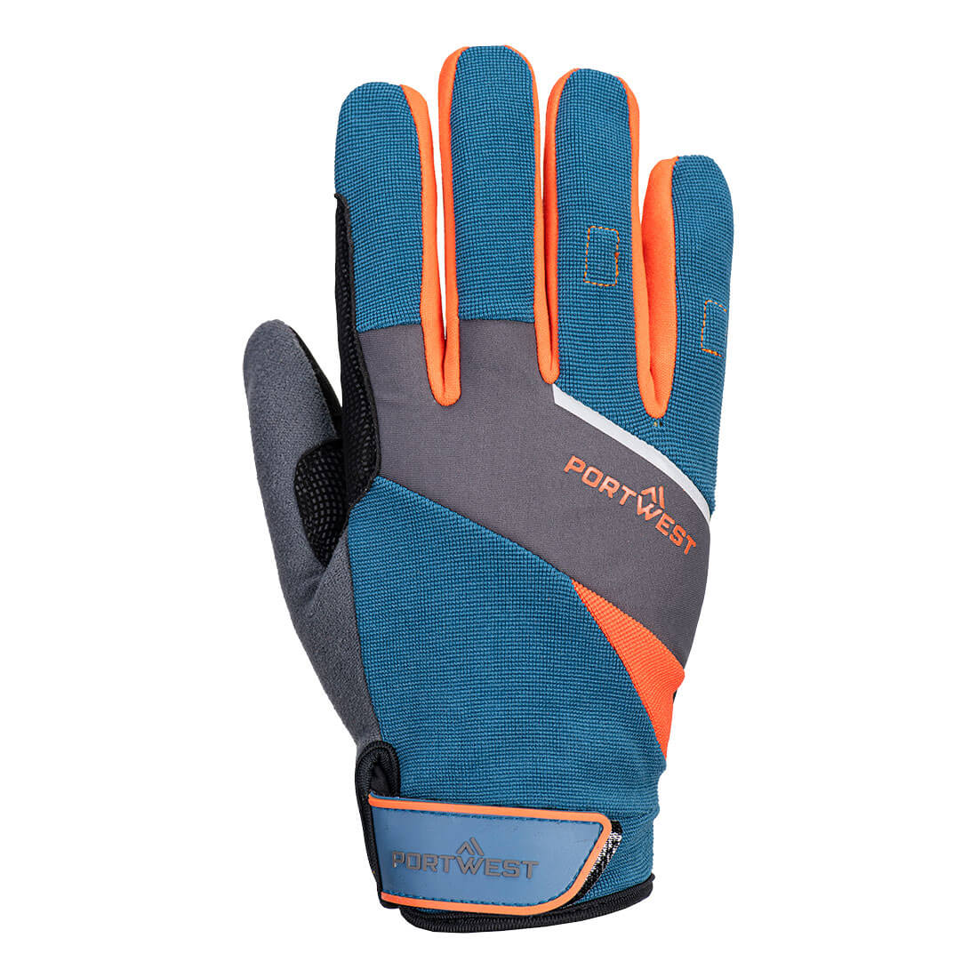 12 Paar Portwest DX4 LR Cut B Touchscreen Handschoen (Blauw)