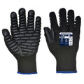 12 Paar Portwest Antivibratie Handschoen (Zwart)