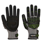 12 Paar Portwest Nitril Schuim Impact Glove Cut F (Zwart)