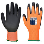 12 Paar Portwest Hi-Vis Handschoen Cut D (Oranje/Zwart)