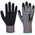 12 Paar Portwest AHR Nitrile Foam Cut F (Grijs/Zwart)