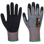 12 Paar Portwest AHR Nitrile Foam Cut F (Grijs/Zwart)