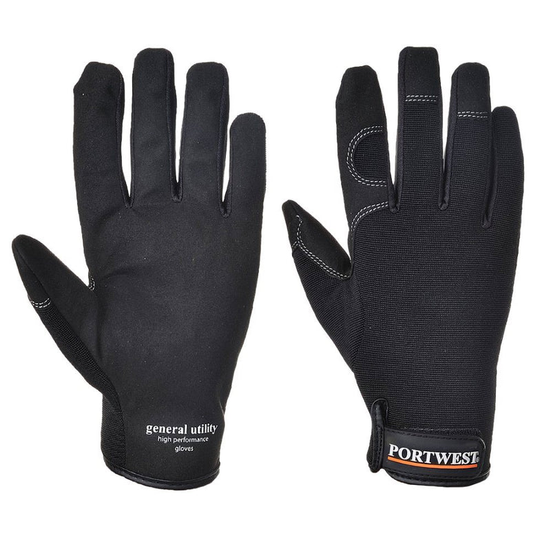 12 Paar Portwest Algemene Mechanic Handschoen (Zwart)