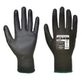 12 Paar Portwest PU Palm Handschoenen (Zwart)