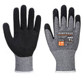 12 Paar Portwest Handschoen Cut 5 & E (Grijs)