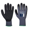 12 Paar Portwest Dermiflex Plus Nitril Handschoen (Grijs/Zw)