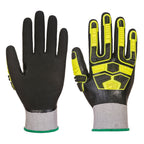 12 Paar Portwest Waterdichte Cut D Impact Glove (Grijs/Zwart)