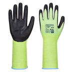 12 Paar Portwest Green Cut D Handschoen Lang (Groen/Zwart)