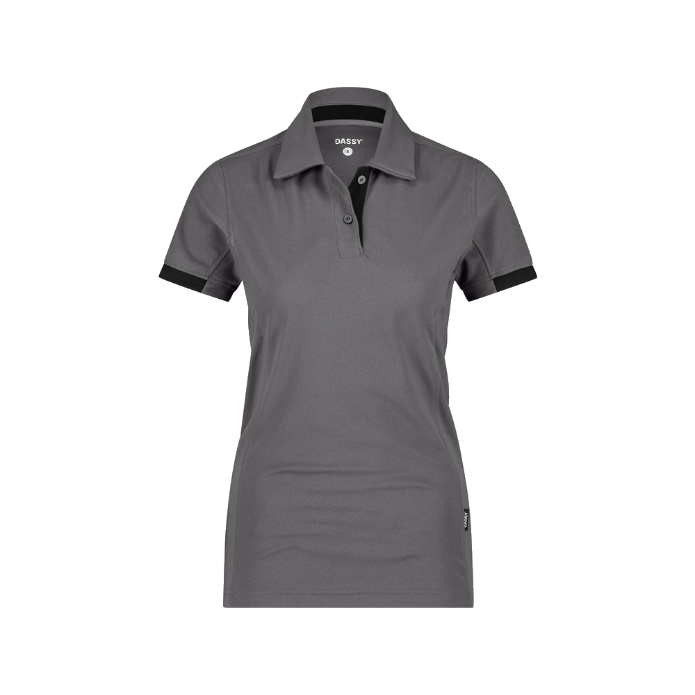 dassy-d-fx-flex-traxion-next-dames-polo-antraciet-zwart