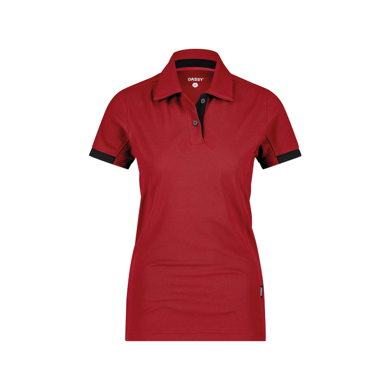 dassy-d-fx-flex-traxion-next-dames-polo-rood-zwart