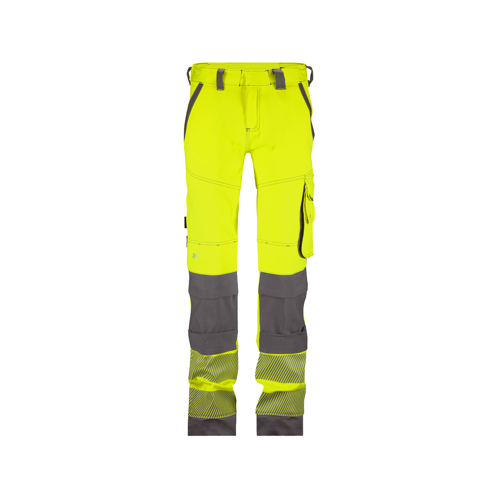 dassy-hivis-full-flex-aruba-dames-stretch-hogezichtbaarheidsbroek-met-kniezakken-geel-cementgrijs
