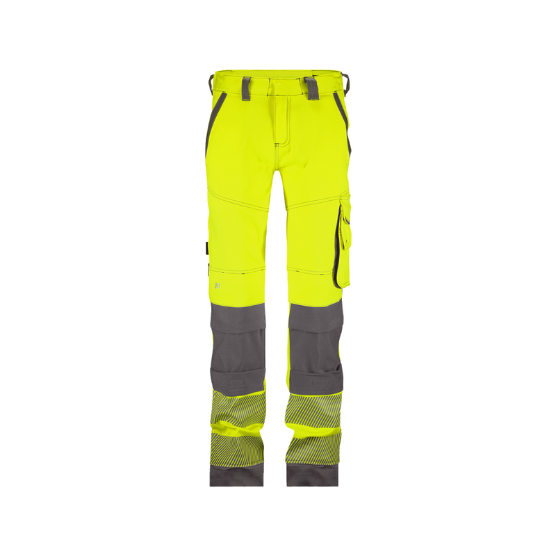 dassy-hivis-full-flex-aruba-dames-stretch-hogezichtbaarheidsbroek-met-kniezakken-geel-cementgrijs