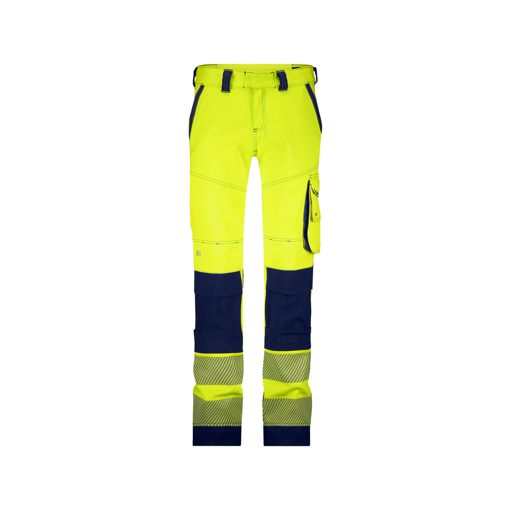 dassy-hivis-full-flex-aruba-dames-stretch-hogezichtbaarheidsbroek-met-kniezakken-geel-navy