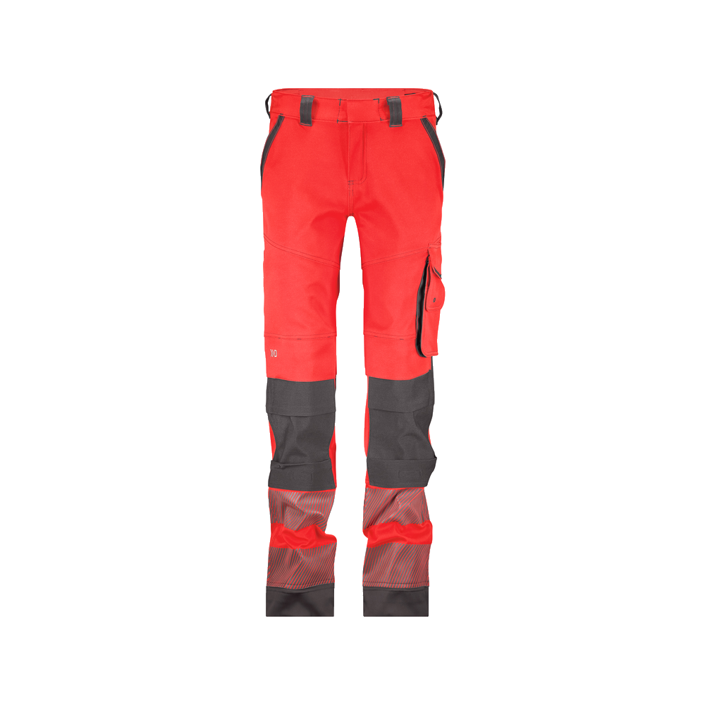 dassy-hivis-full-flex-aruba-dames-stretch-hogezichtbaarheidsbroek-met-kniezakken-rood-cementgrijs