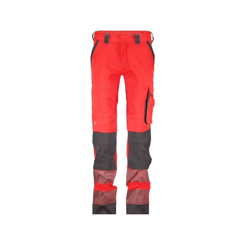 dassy-hivis-full-flex-aruba-dames-stretch-hogezichtbaarheidsbroek-met-kniezakken-rood-cementgrijs