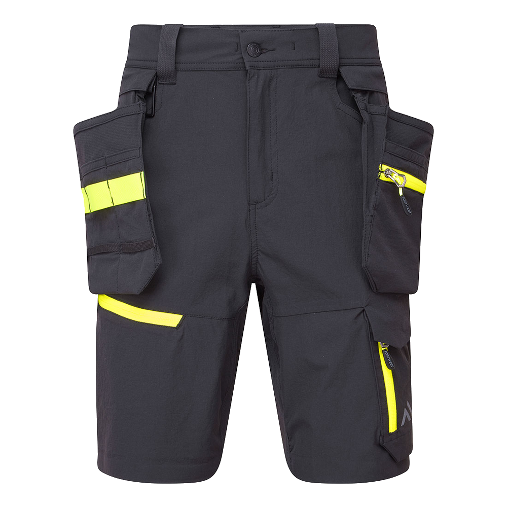 portwest-ev4-lightweight-detachable-holster-pocket-shorts-zwart