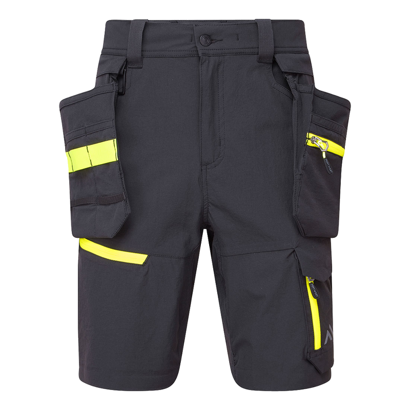 portwest-ev4-lightweight-detachable-holster-pocket-shorts-zwart