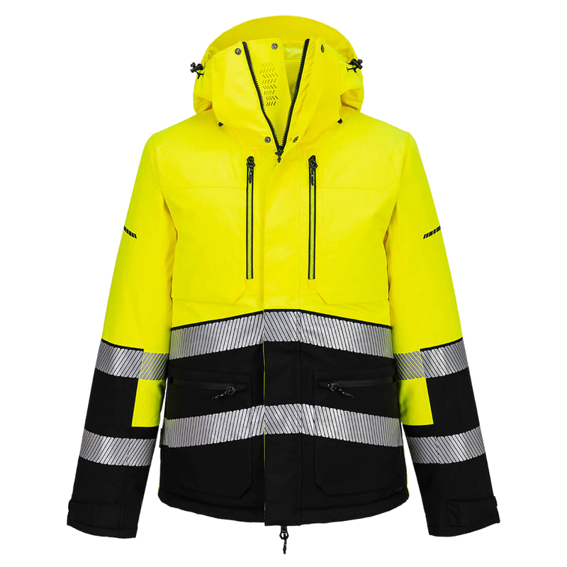 portwest-ev4-hi-vis-winter-jacket-geel-zwart