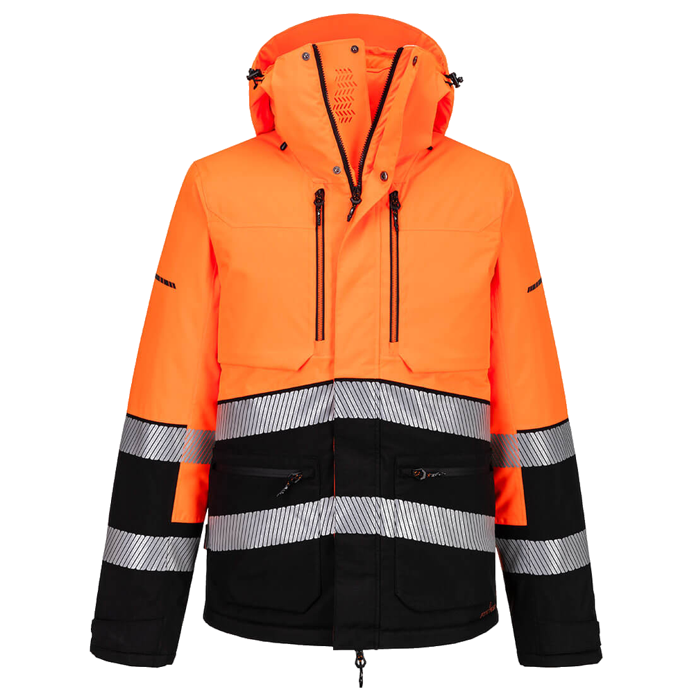 portwest-ev4-hi-vis-winter-jacket-oranje-zwart