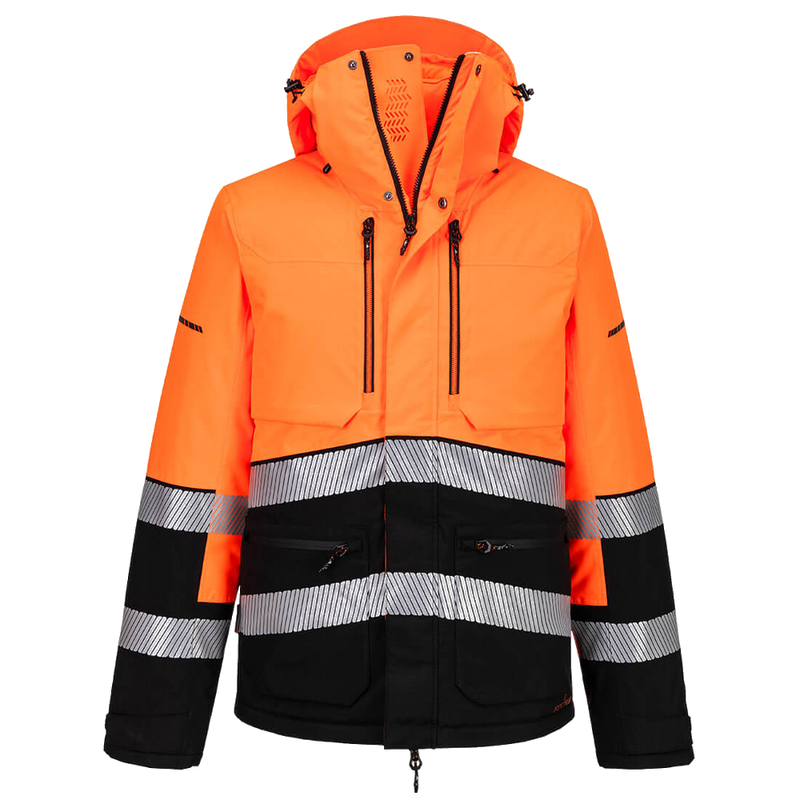 portwest-ev4-hi-vis-winter-jacket-oranje-zwart