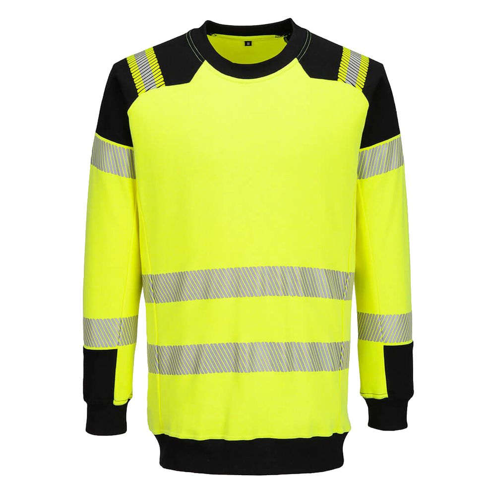 portwest-pw3-modaflame-knit-hi-vis-fr-sweatshirt-geel-zwart