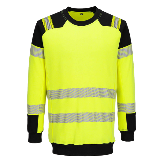 portwest-pw3-modaflame-knit-hi-vis-fr-sweatshirt-geel-zwart