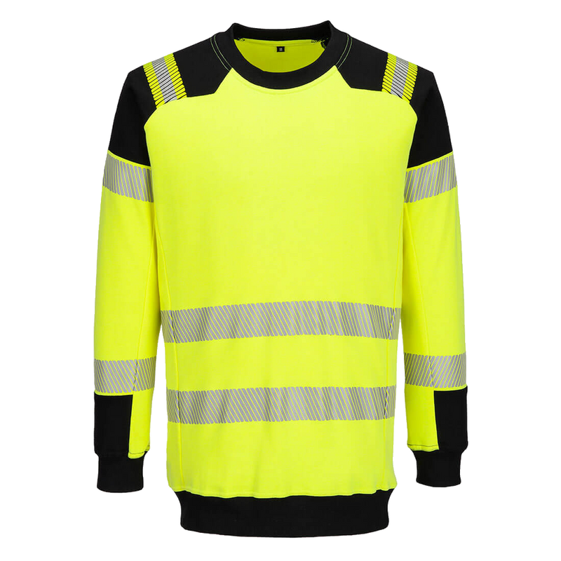 portwest-pw3-modaflame-knit-hi-vis-fr-sweatshirt-geel-zwart