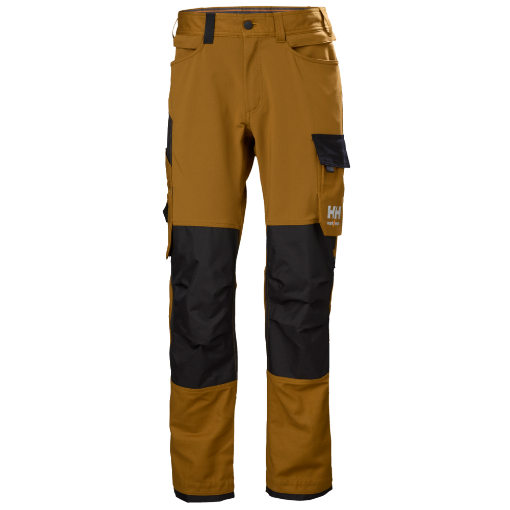 helly-hansen-oxford-4x-stretch-connect-werkbroek-bruin-zwart