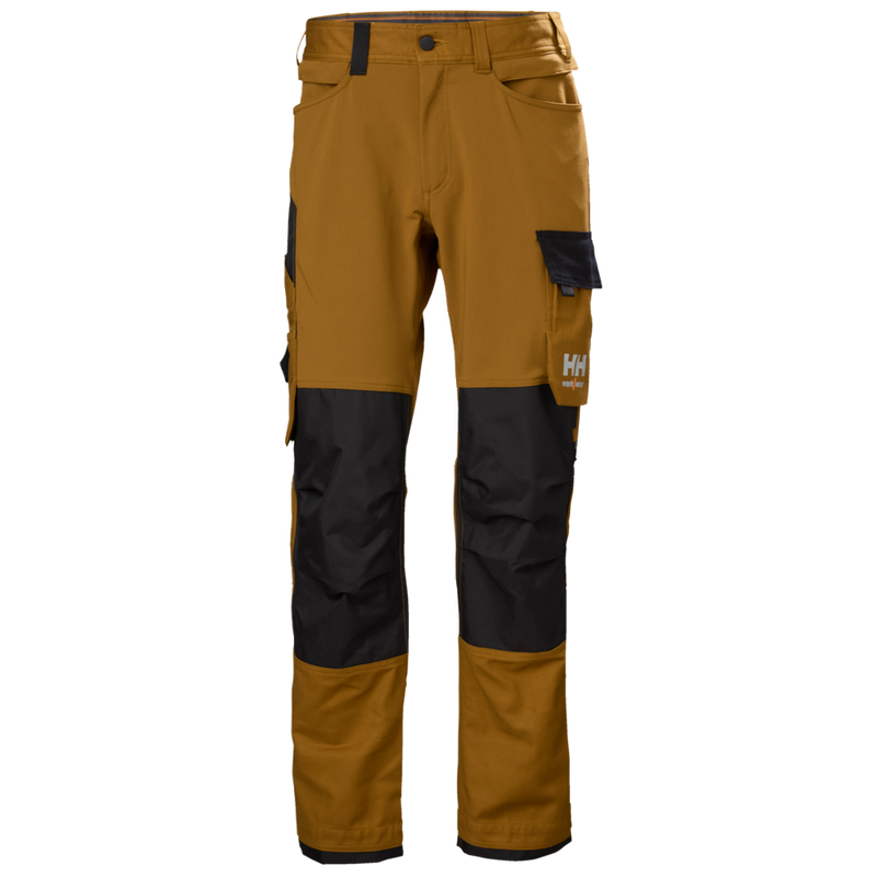 helly-hansen-oxford-4x-stretch-connect-werkbroek-bruin-zwart