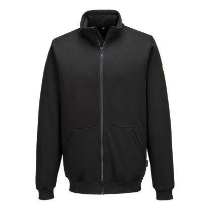portwest-anti-static-esd-zip-sweatshirt-zwart