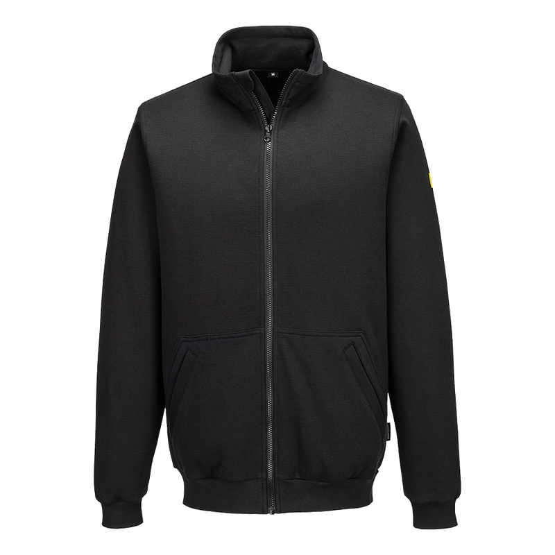 portwest-anti-static-esd-zip-sweatshirt-zwart