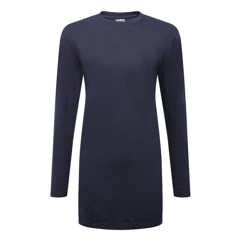 portwest-womens-cotton-modesty-t-shirt-l-s-navy