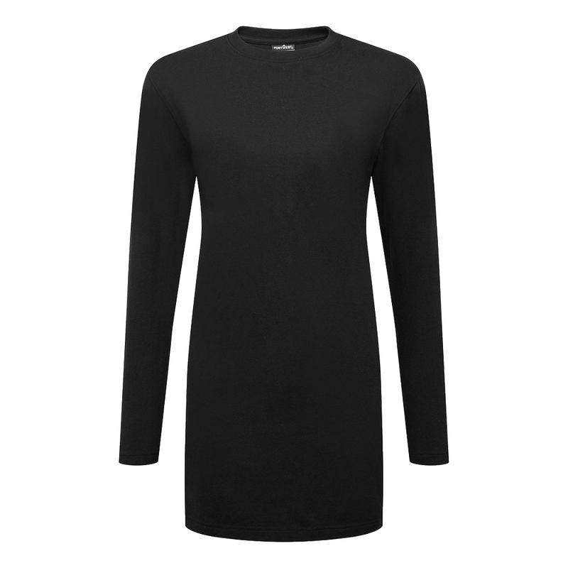 portwest-womens-cotton-modesty-t-shirt-l-s-zwart
