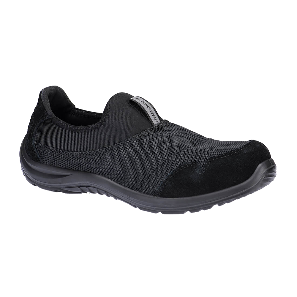 portwest-steel-textile-slip-on-shoe-s1p-sr-fo-esd-zwart