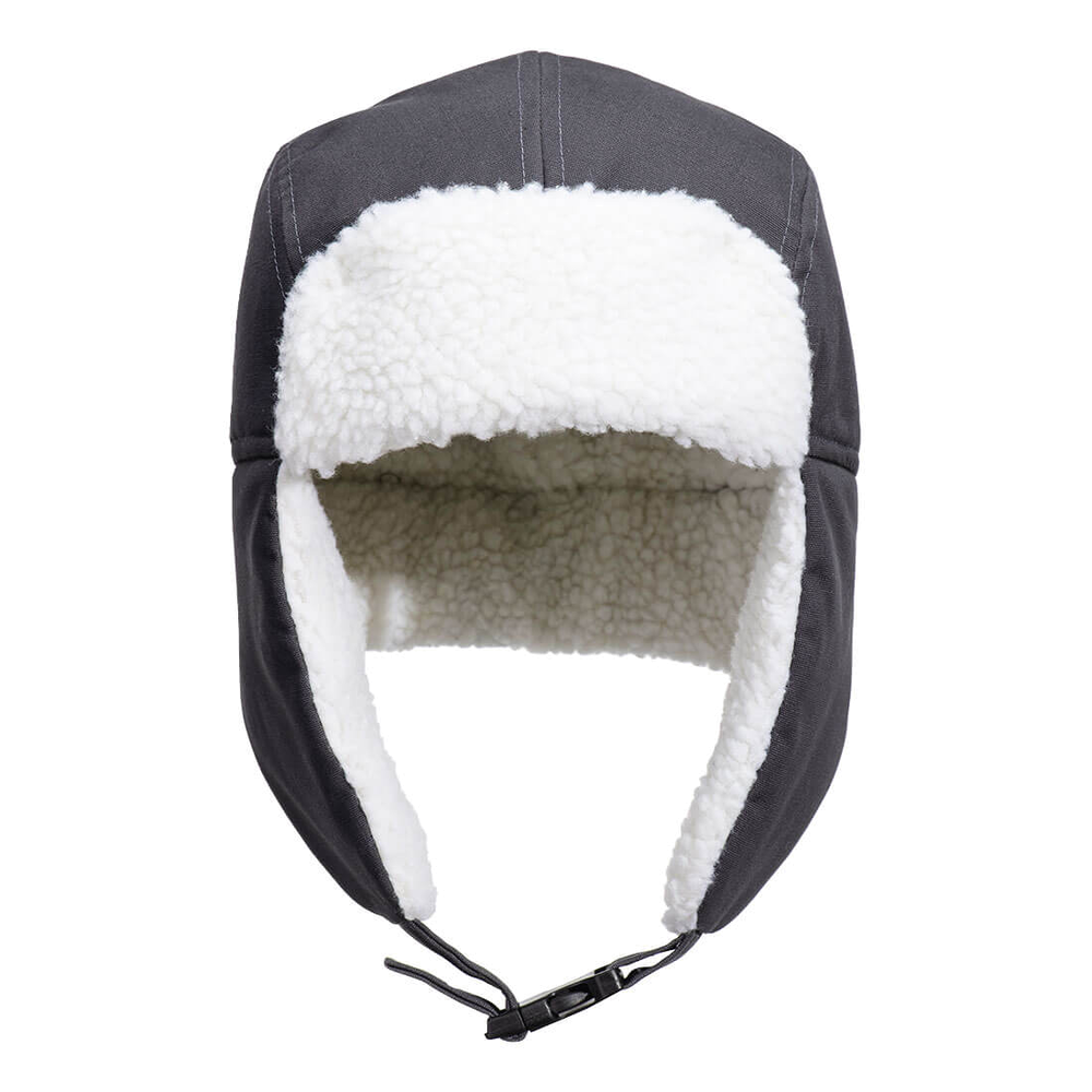 portwest-sherpa-lined-trapper-hat-staalgrijs
