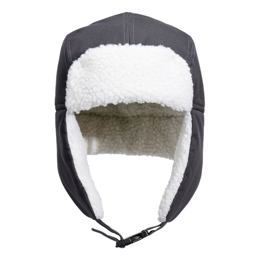 portwest-sherpa-lined-trapper-hat-staalgrijs