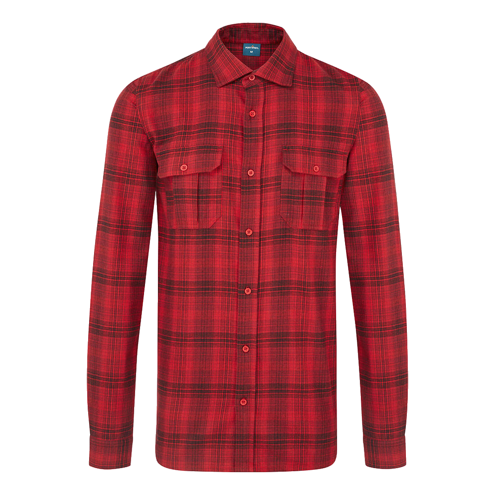 portwest-ka3-check-shirt-rood