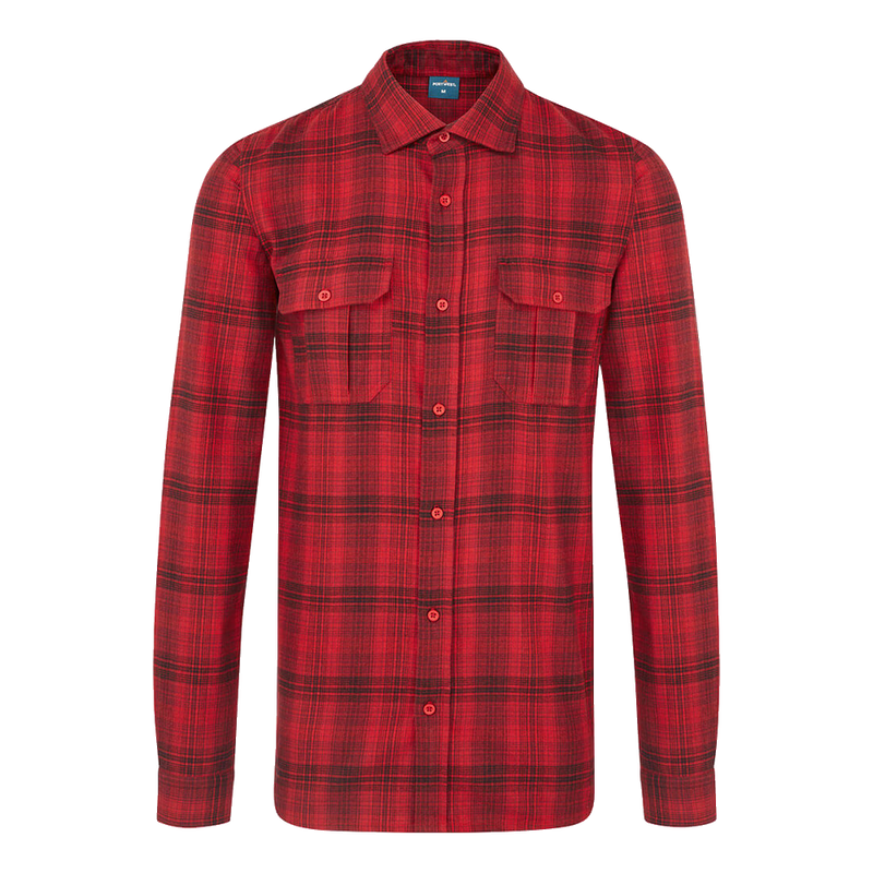 portwest-ka3-check-shirt-rood
