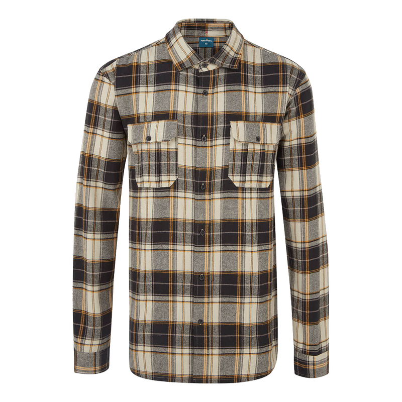 portwest-ka3-check-shirt-zwart