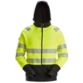 snickers-high-vis-kl1-hoodie-met-rits-zwart-geel