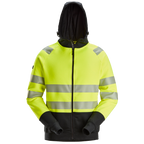 snickers-high-vis-kl1-hoodie-met-rits-zwart-geel