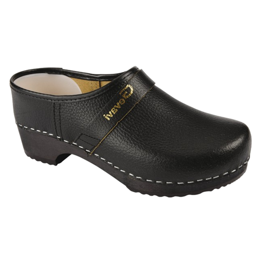 gevavi-schoenklomp-denver-dh-houten-zool-zwart